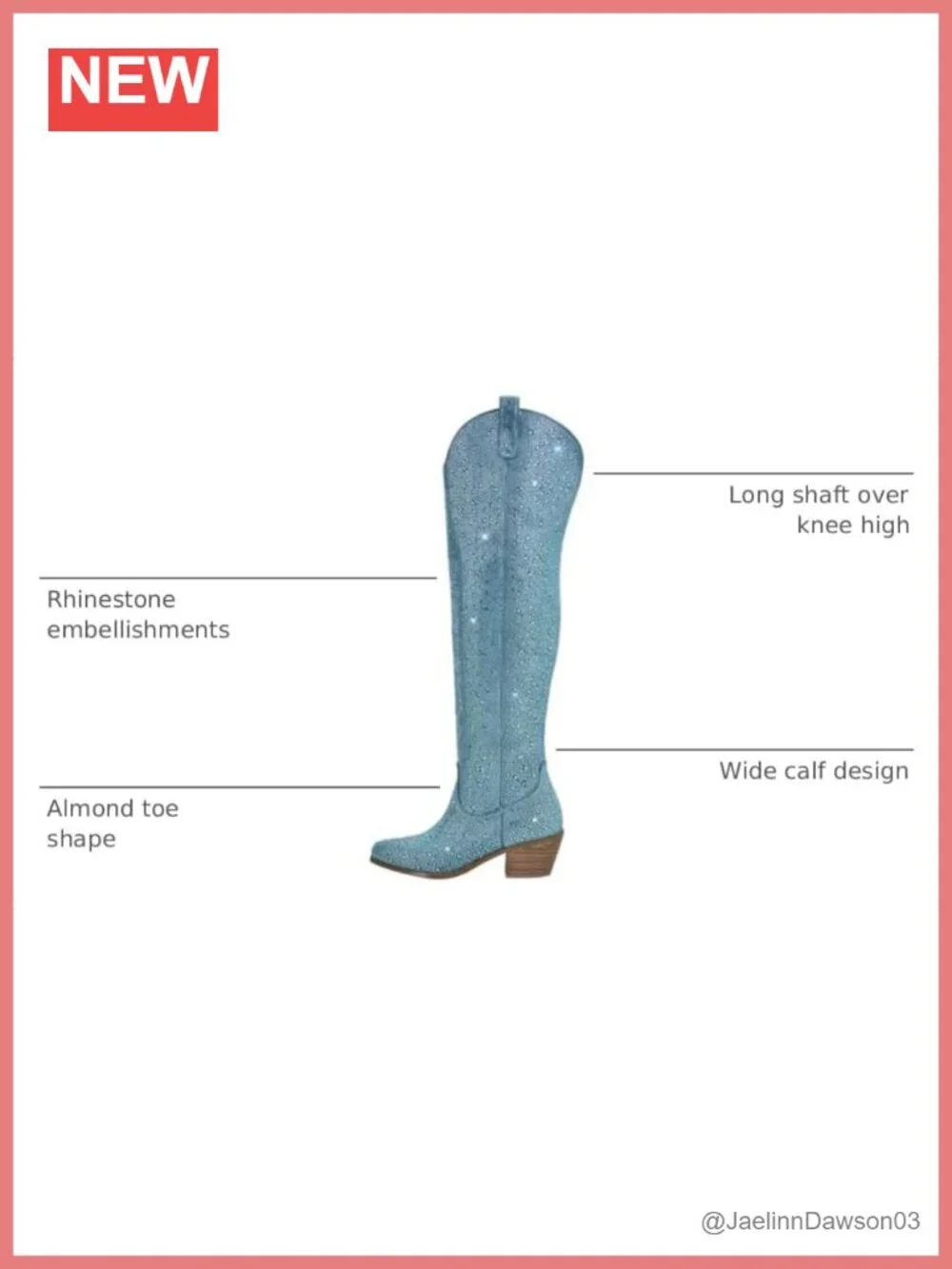 Womens Embroidered Rhinestone Western Cowboy Over Knee Stretchy Wide Calf